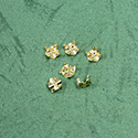 Brass Sew-On Setting - Flat Back with Cross pattern - Round ss20 - IMIT. GOLD FINISH