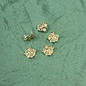 Brass Sew-On Setting - Flat Back with Cross pattern - Round ss30 - IMIT. GOLD FINISH