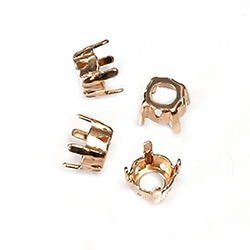 Brass Sew-On Setting - Open Back - Round ss29 (06mm) - RAW BRASS