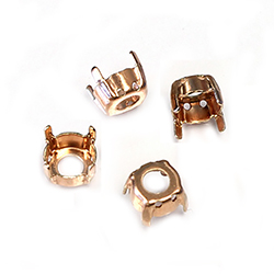 Brass Sew-On Setting - Open Back - Round ss39 (8.2-8.4mm) - RAW BRASS