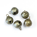 Brass Jingle Bell Charm with Loop Round 12mm Raw
