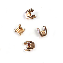 Brass Prong Setting - Closed Back - Round ss14/15 (29pp) - RAW BRASS