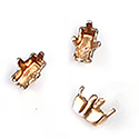 Brass Prong Setting - Closed Back - Baguette - 04x2mm - RAW BRASS