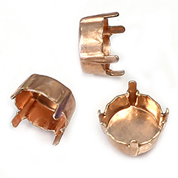 Brass Prong Setting - Closed Back - Round ss47/48 (11mm) - RAW BRASS