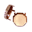 Brass Prong Setting - Closed Back - Octagon 18mm - RAW BRASS
