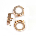 Brass Prong Setting - Open Back - Round 18mm - (ss75) - RAW BRASS