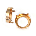 Brass Prong Setting - Open Back - Round 27mm - RAW BRASS