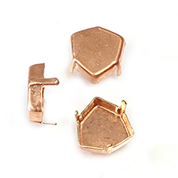 Brass Prong Setting - Closed Back - Trilliant 12mm - RAW BRASS