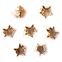 Brass Prong Setting - Closed Back - Star 05mm RAW BRASS
