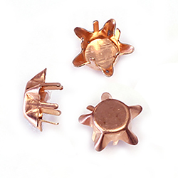 Brass Prong Setting - Closed Back - Star ss29/ss30 (06mm) - RAW BRASS