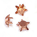 Brass Prong Setting - Closed Back - Star ss29/ss30 (06mm) - RAW BRASS