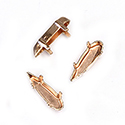 Brass Prong Setting - Closed Back - Drop - Raindrop 15x4mm - RAW BRASS