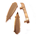 Brass Prong Setting - Closed Back - Drop - Raindrop 30x08.4mm - RAW BRASS