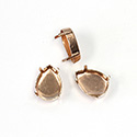 Brass Prong Setting - Closed Back - Pear - Drop - Fancy 18x13mm - RAW BRASS Older Version