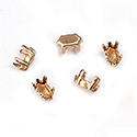 Brass Prong Setting - Closed Back - Navette 06x3mm - RAW BRASS