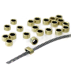 Brass Crimp Bead Tube 2/1 brass