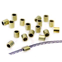 Brass Crimp Bead Tube 2/2 brass