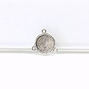 1928 Casting Metal Setting with approx 12MM Recess, closed back with 3 Loops Oval ANTIQUE SILVER
