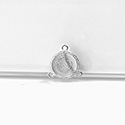 1928 Casting Metal Setting with approx 12MM Recess, closed back with 3 Loops Oval PEWTER RAW