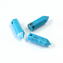 Pendant Gemstone  Point with Side Hole 20x7MM TURQUOISE STABILIZED