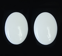 Imported Porcelain Ceramic Bases - 25x18 Oval Chalkwhite Opaque