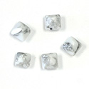 Gemstone Cabochon - Square Pyramid Top 06x6MM WHITE HOWLITE