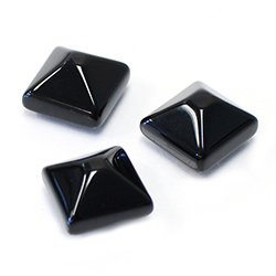 Gemstone Cabochon - Square Pyramid Top 12x12MM BLACK ONYX