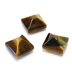 Gemstone Cabochon - Square Pyramid Top 12x12MM TIGEREYE
