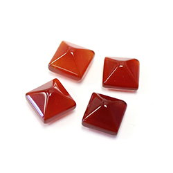Gemstone Cabochon - Square Pyramid Top 9.2MM CORNELIAN