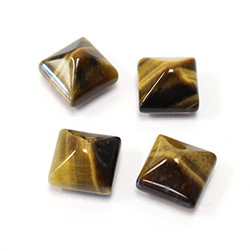 Gemstone Cabochon - Square Pyramid Top 9.2MM TIGEREYE