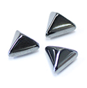 Gemstone Cabochon - Triangle Pyramid Top 12MM HEMATITE