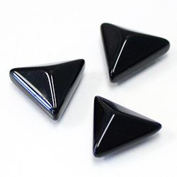 Gemstone Cabochon - Triangle Pyramid Top 16MM BLACK ONYX