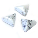 Gemstone Cabochon - Triangle Pyramid Top 15.8MM WHITE HOWLITE