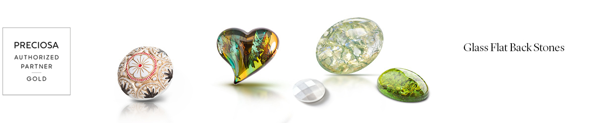 Preciosa Glass Flat Back Stones and Cabochons