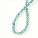 Gemstone Bead - Smooth Round 04MM Dyed QUARTZ LT GREEN