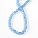 Gemstone Bead - Smooth Round 05MM DYED QUARTZ  Col. 09 AQUA