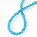 Gemstone Bead - Smooth Round 05MM DYED QUARTZ  Col. 30 AQUA