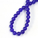 Gemstone Bead - Smooth Round 08MM DYED QUARTZ  Col. 13 BLUE