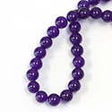 Gemstone Bead - Smooth Round 08MM DYED QUARTZ  Col. 35 AMETHYST