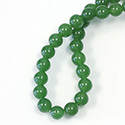 Gemstone Bead - Smooth Round 08MM DYED QUARTZ  Col. TAIWAN JADE