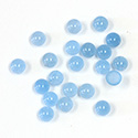 Gemstone Flat Back Cabochon - Round 04.5MM QUARTZ DYED #09 AQUA