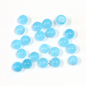 Gemstone Flat Back Cabochon - Round 04.5MM QUARTZ DYED #30 AQUA