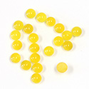 Gemstone Flat Back Cabochon - Round 04.5MM QUARTZ DYED #38 AMBER