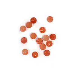 Gemstone Cabochon - Round 05MM QUARTZ DYED CORAL