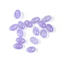 Gemstone Flat Back Cabochon - Oval 06x4MM QUARTZ DYED #16 PURPLE