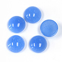 Gemstone Flat Back Cabochon - Round 13MM QUARTZ DYED #12 CALCEDON