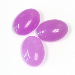 Gemstone Flat Back Cabochon - Oval 18x13MM QUARTZ DYED #A45 LT PURPLE