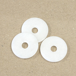 Gemstone Disc - Round Disc 21.7MM Dyed QUARTZ WHITE