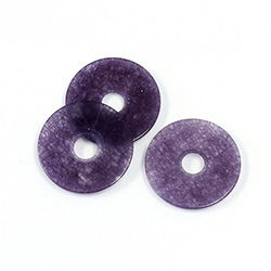 Gemstone Disc - Round Disc 21.7MM Dyed QUARTZ COL. 35 AMETHYST