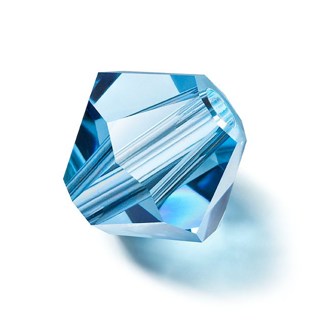 Preciosa Rondelle Bead New Malibu Blue Color
